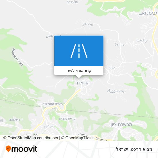 מפת מבוא הרכס
