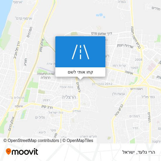 מפת הרי גלעד