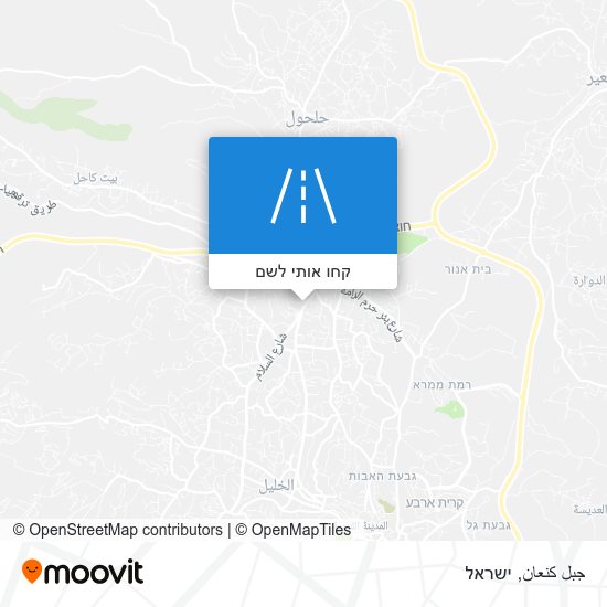 מפת جبل كنعان