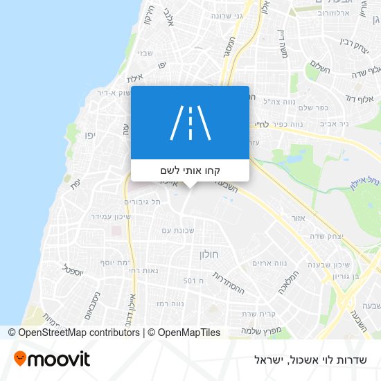 מפת שדרות לוי אשכול