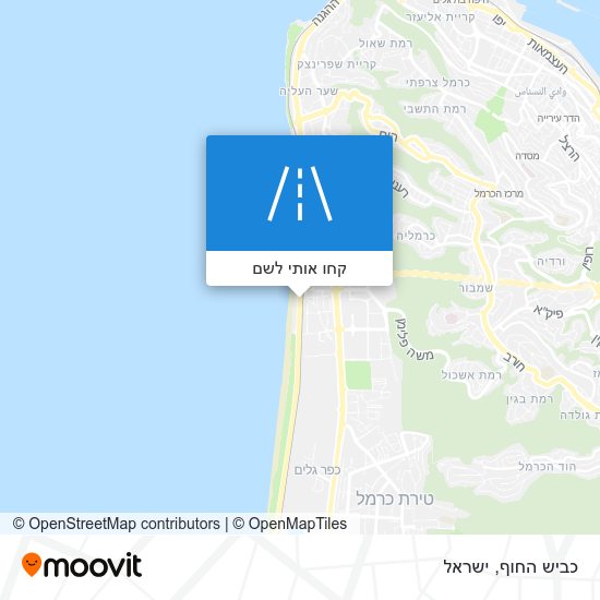 מפת כביש החוף