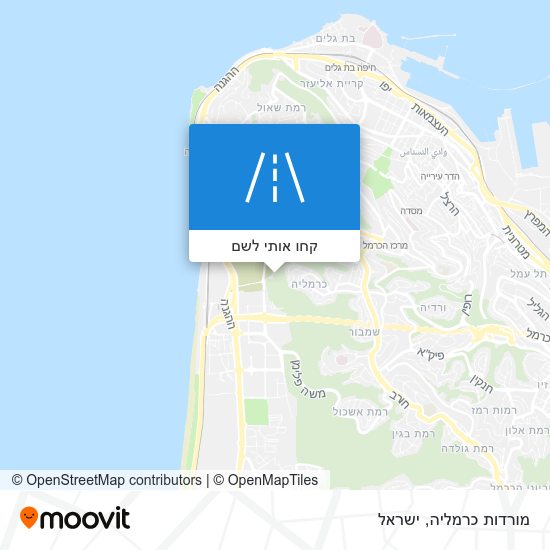 מפת מורדות כרמליה