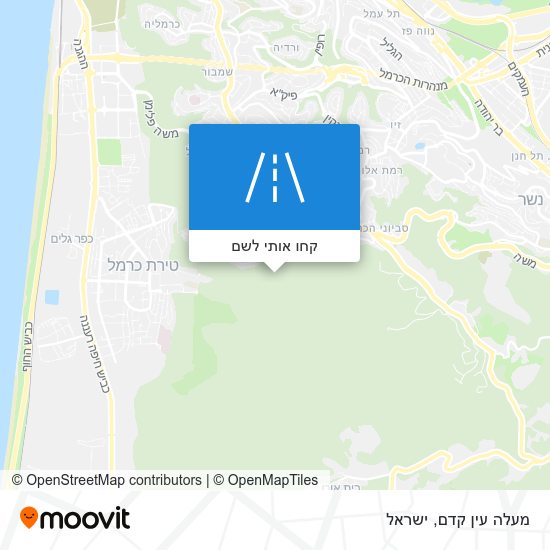 מפת מעלה עין קדם