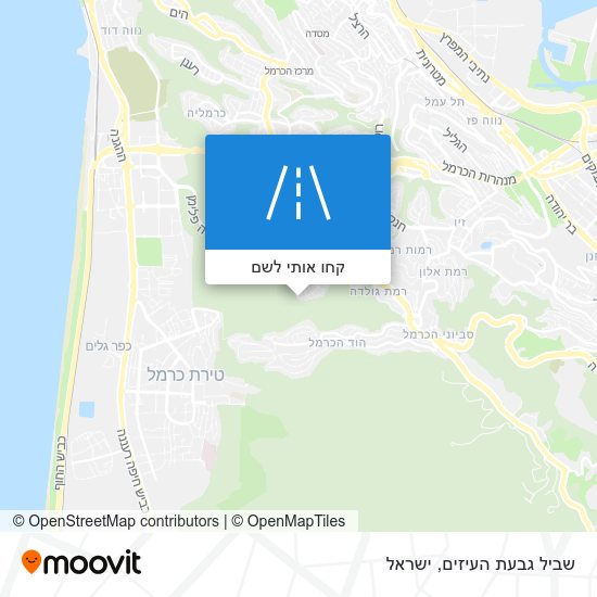 מפת שביל גבעת העיזים