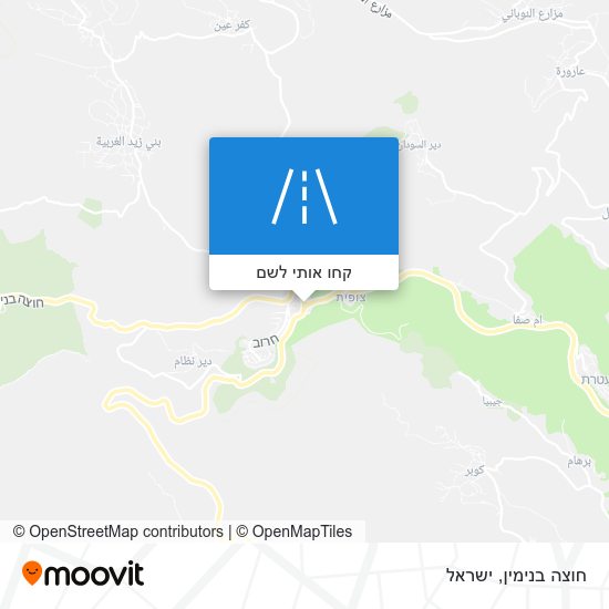 מפת חוצה בנימין