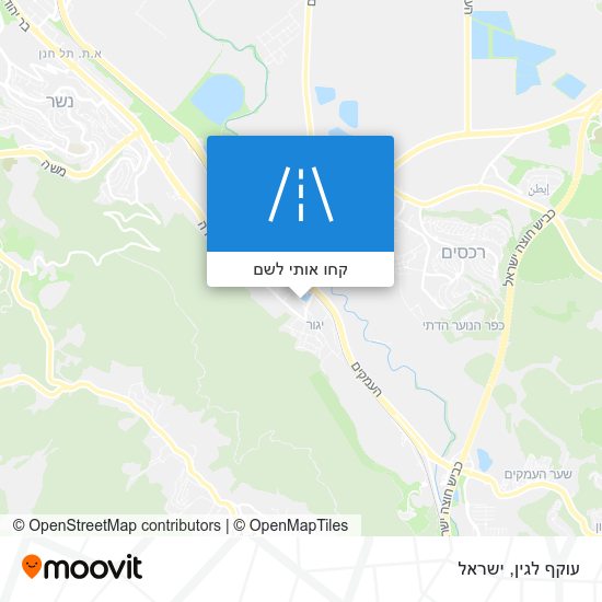 מפת עוקף לגין