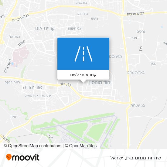 מפת שדרות מנחם בגין