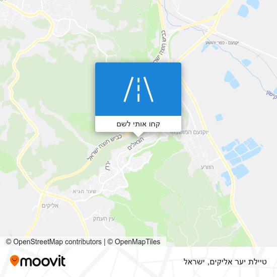 מפת טיילת יער אליקים