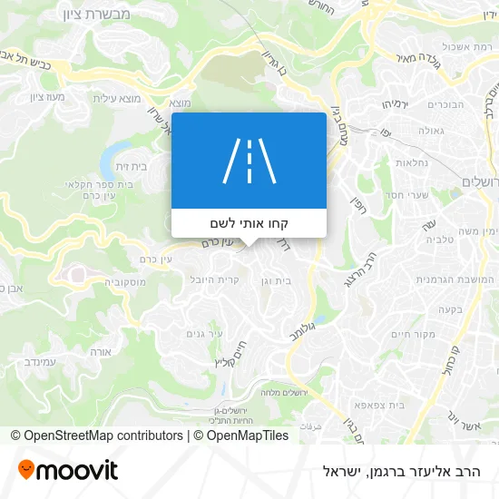 מפת הרב אליעזר ברגמן