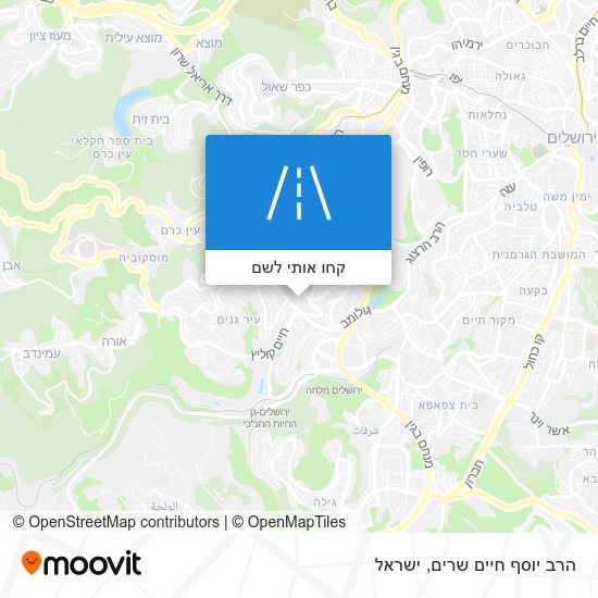 מפת הרב יוסף חיים שרים