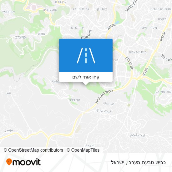 מפת כביש טבעת מערבי