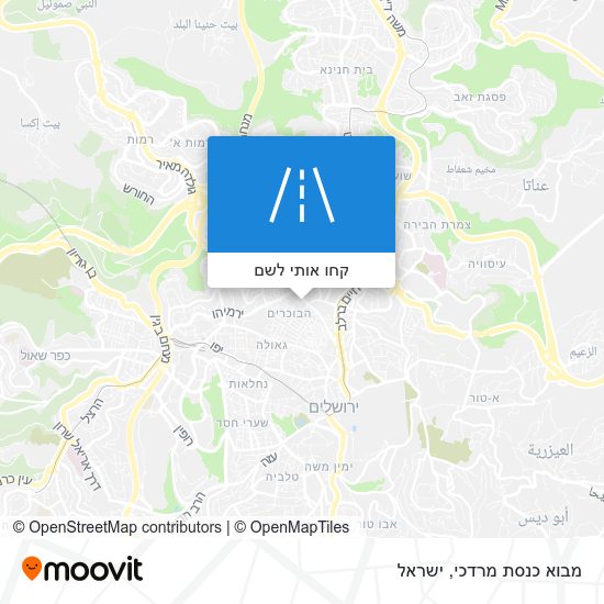 מפת מבוא כנסת מרדכי