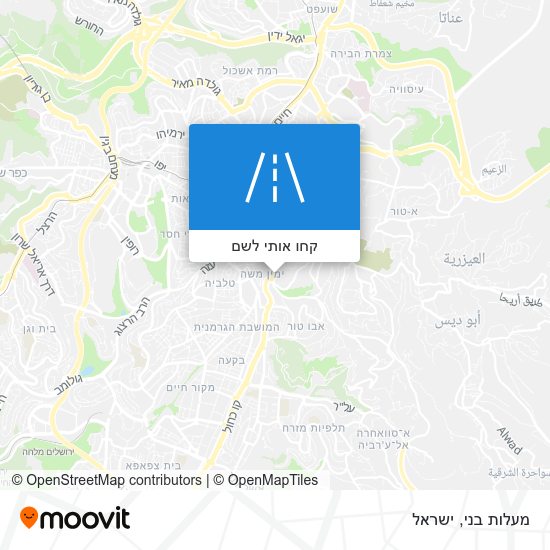 מפת מעלות בני