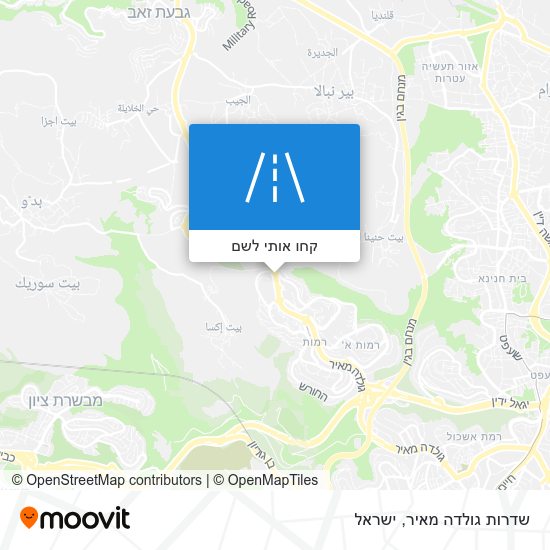 מפת שדרות גולדה מאיר