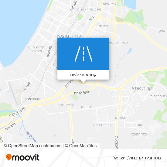 מפת מטרונית קו כחול