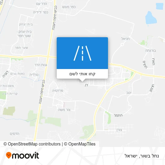 מפת נחל בשור