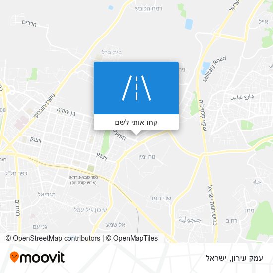 מפת עמק עירון