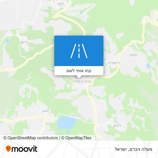 מפת מעלה הכרם