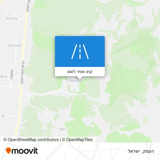 מפת העמק
