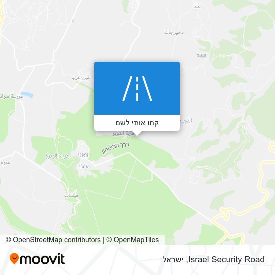 מפת Israel Security Road