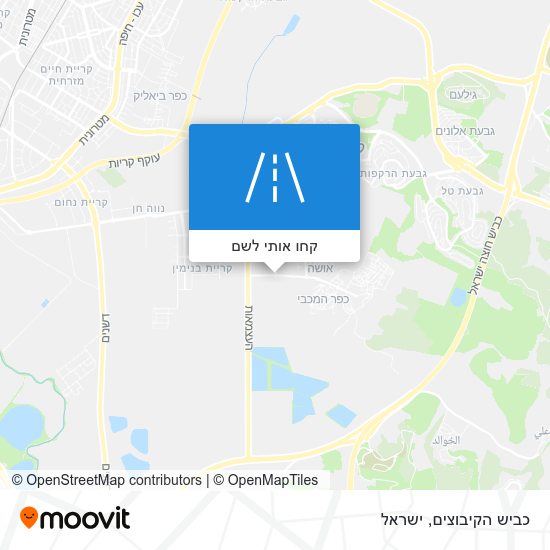 מפת כביש הקיבוצים