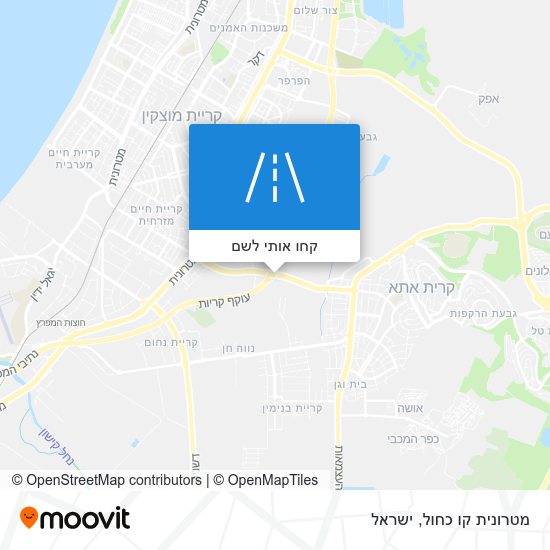 מפת מטרונית קו כחול