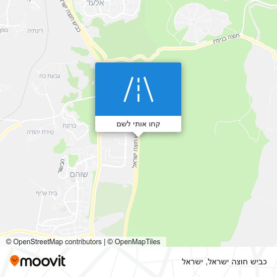 מפת כביש חוצה ישראל