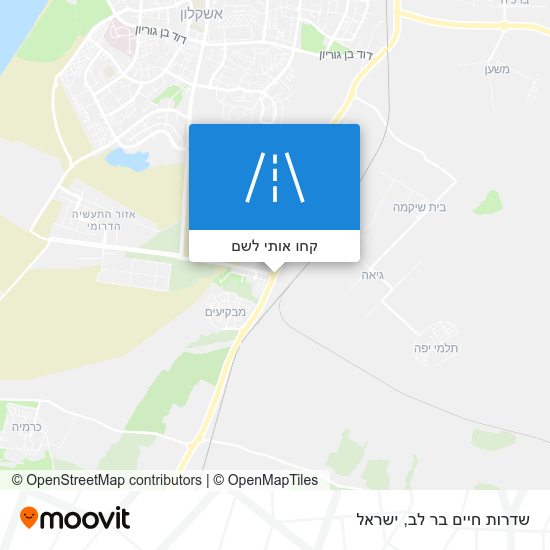 מפת שדרות חיים בר לב