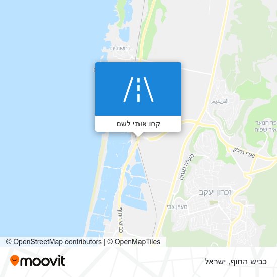 מפת כביש החוף