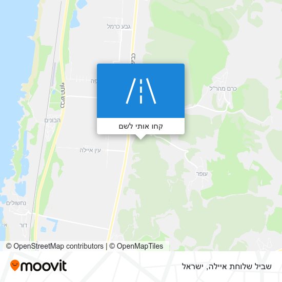 מפת שביל שלוחת איילה