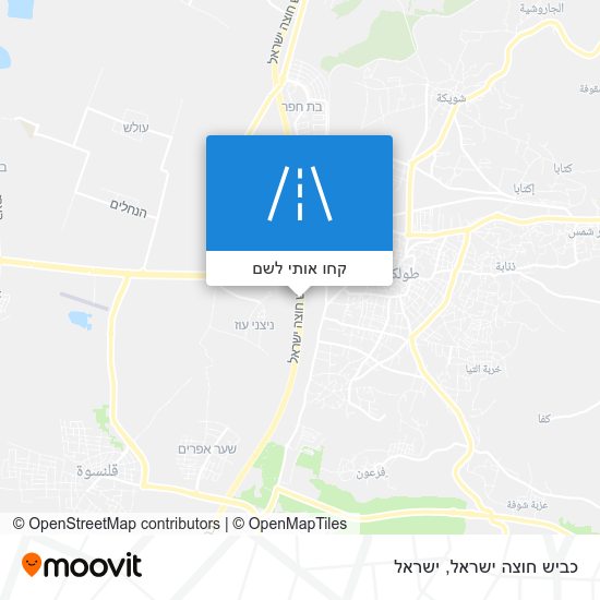 מפת כביש חוצה ישראל