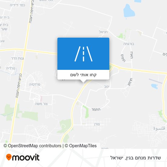 מפת שדרות מנחם בגין