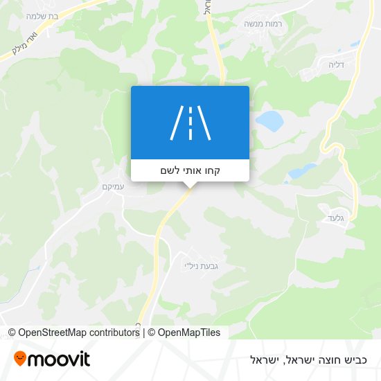 מפת כביש חוצה ישראל