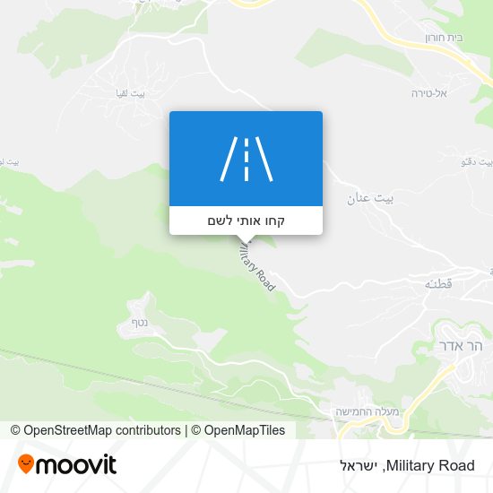 מפת Military Road