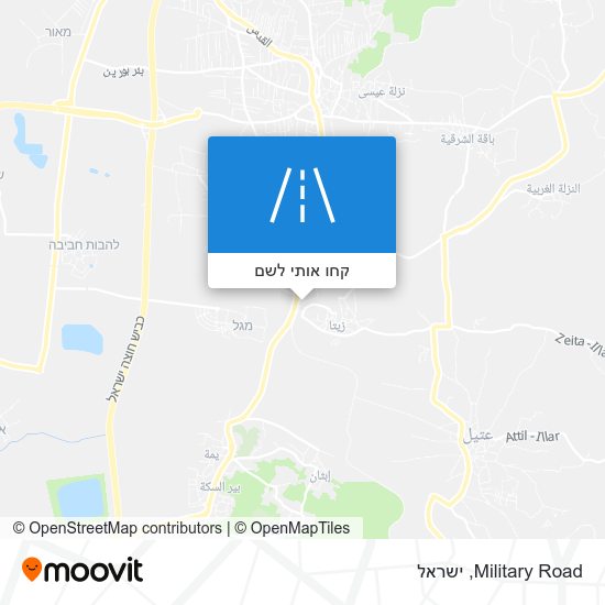 מפת Military Road