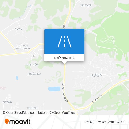 מפת כביש חוצה ישראל
