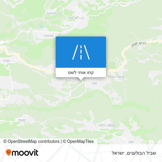 מפת שביל הבולענים