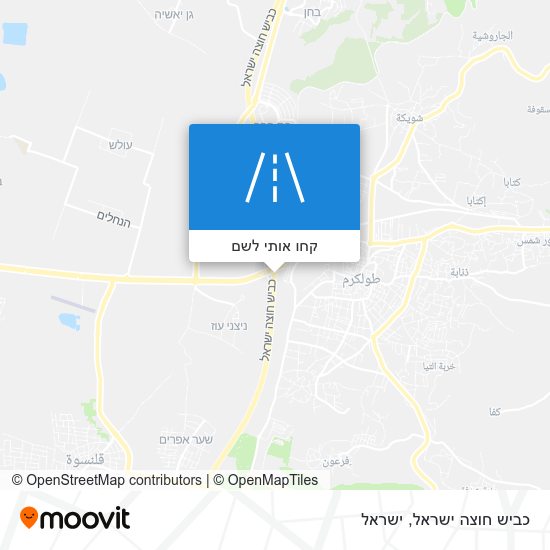 מפת כביש חוצה ישראל
