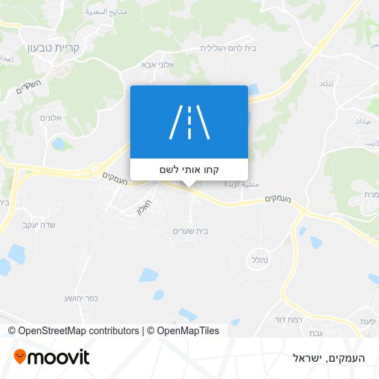 מפת העמקים