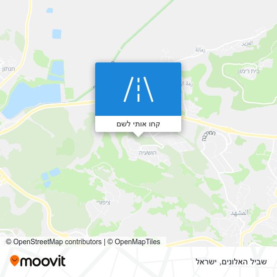מפת שביל האלונים