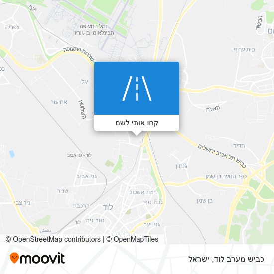 מפת כביש מערב לוד