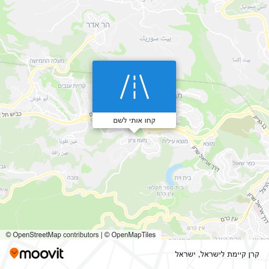 מפת קרן קיימת לישראל