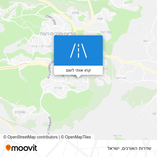 מפת שדרות האורנים