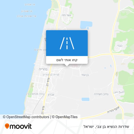 מפת שדרות הנשיא בן צבי
