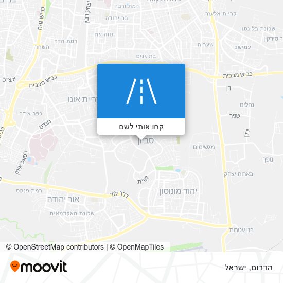 מפת הדרום