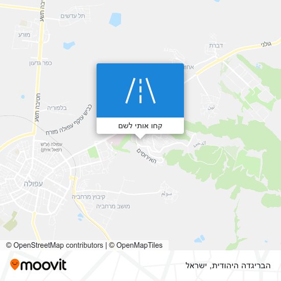 מפת הבריגדה היהודית