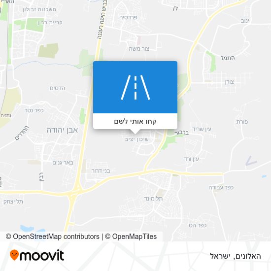 מפת האלונים