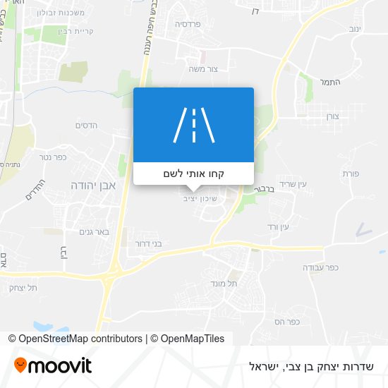 מפת שדרות יצחק בן צבי