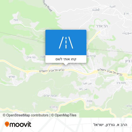מפת הרב א. גורדון