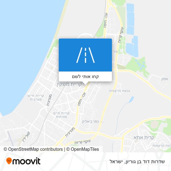 מפת שדרות דוד בן גוריון